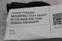 FRONT FENDER MOUNTING STAY RIGHT 61120-MAS-E00 1998 HONDA CBR900RR
