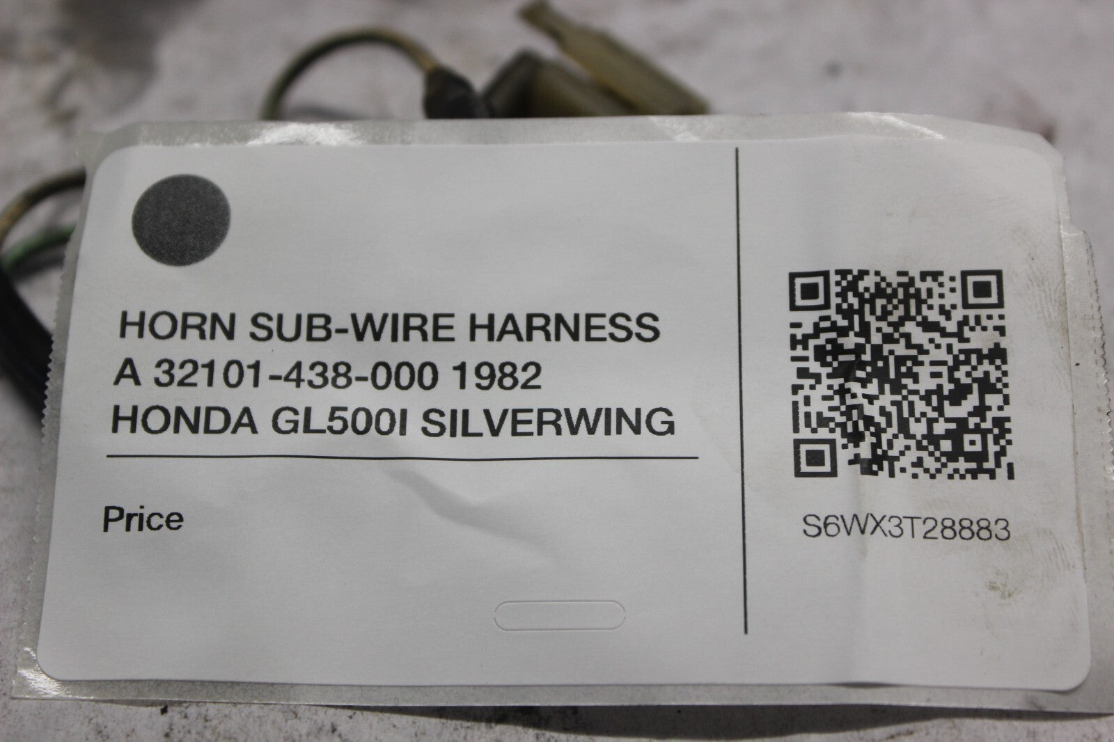 HORN SUB-WIRE HARNESS A 32101-438-000 1982 HONDA GL500I SILVERWING