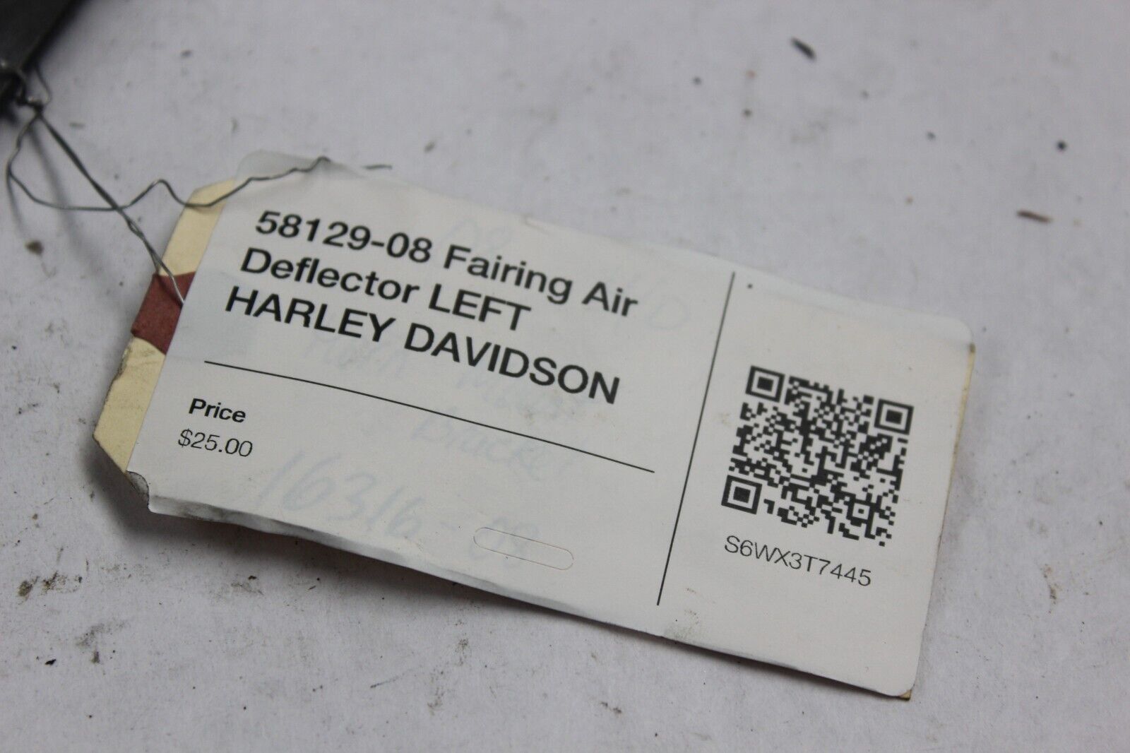 58129-08 Fairing Air Deflector LEFT HARLEY DAVIDSON