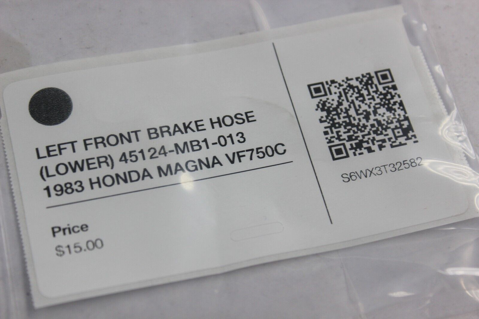 LEFT FRONT BRAKE HOSE (LOWER) 45124-MB1-013 1983 HONDA MAGNA VF750C