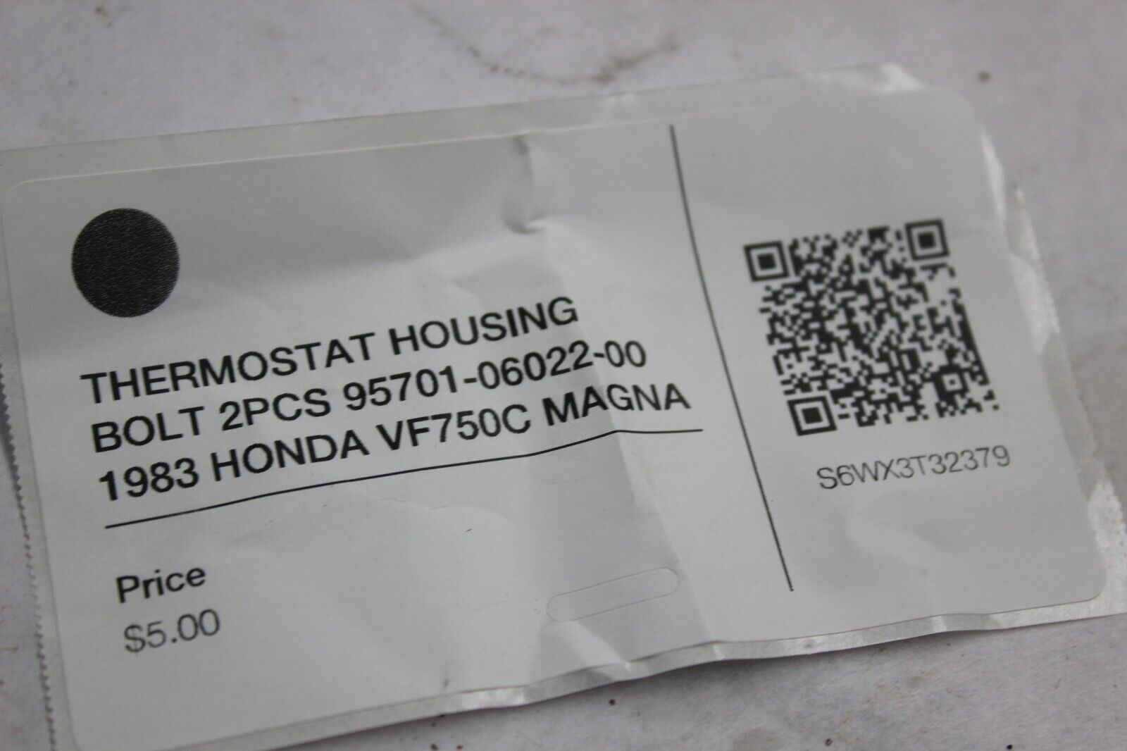 THERMOSTAT HOUSING BOLT 2PCS 95701-06022-00 1983 HONDA VF750C MAGNA