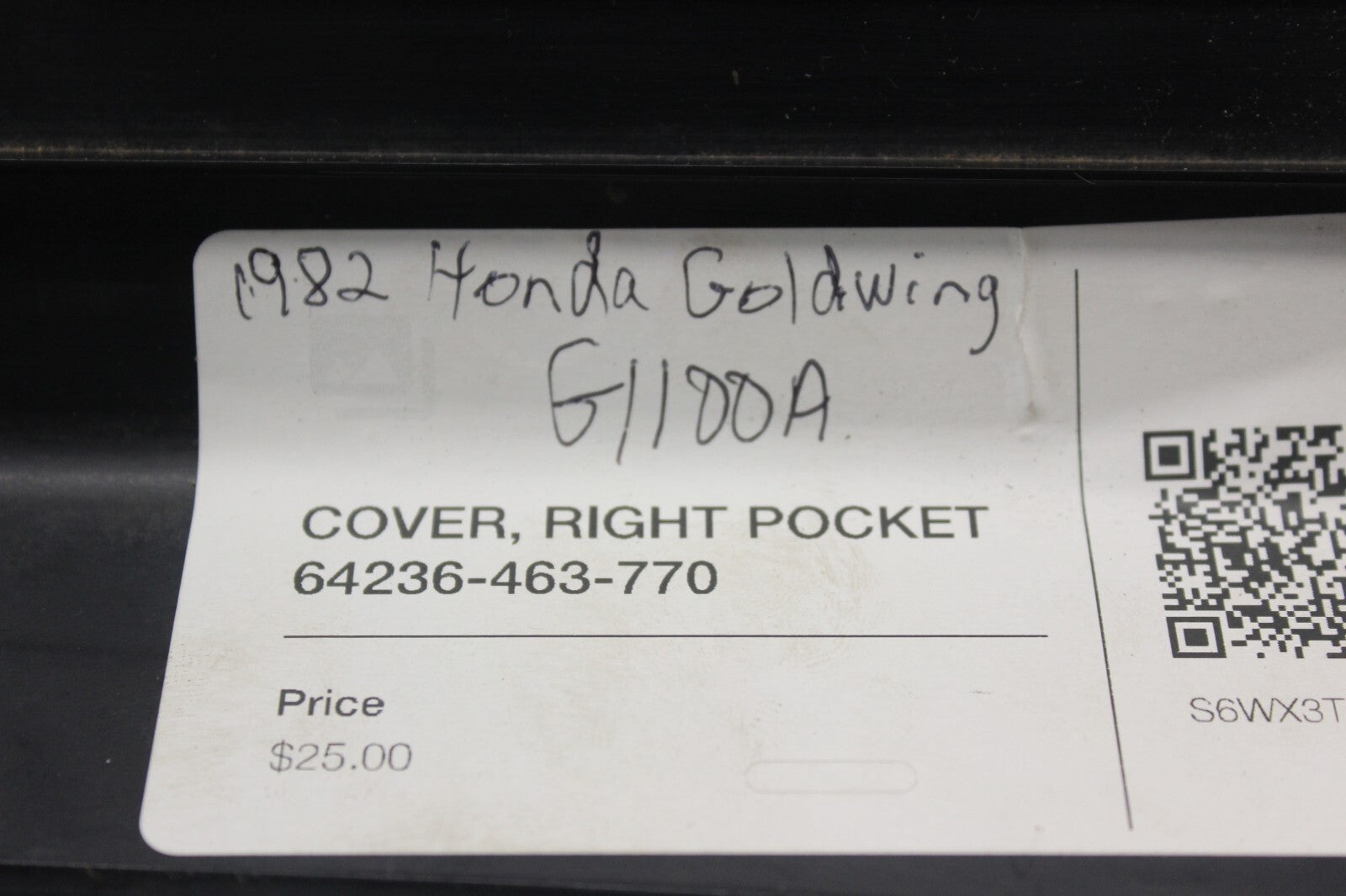 COVER, RIGHT POCKET 64236-463-770 1982 HONDA GOLDWING GL1100A