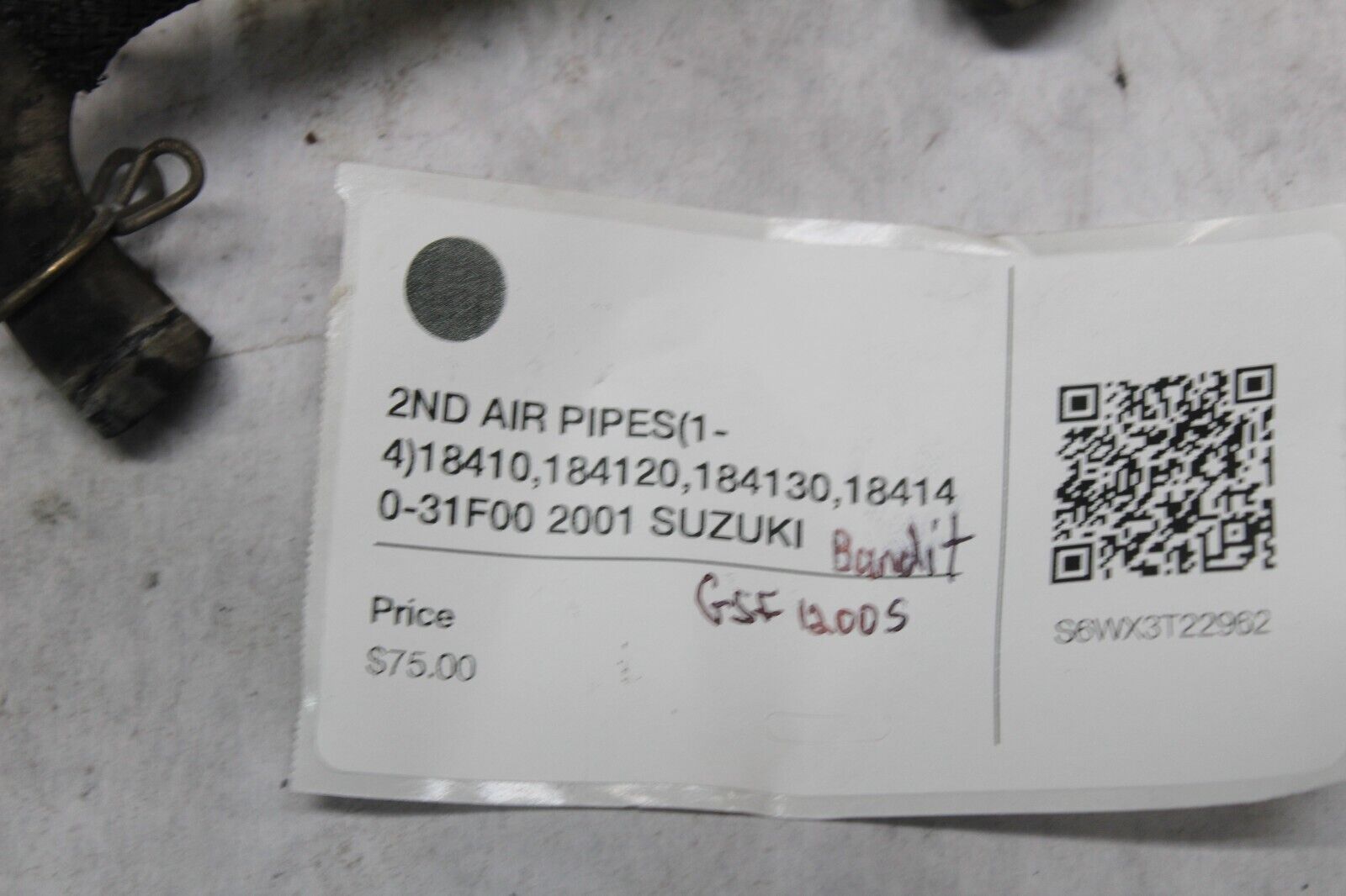 2ND AIR PIPES (1-4) 18410,184120,184130,184140-31F00 2001 SUZUKI BANDIT GSF1200S