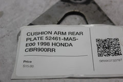 CUSHION ARM REAR PLATE 52461-MAS-E00 1998 HONDA CBR900RR