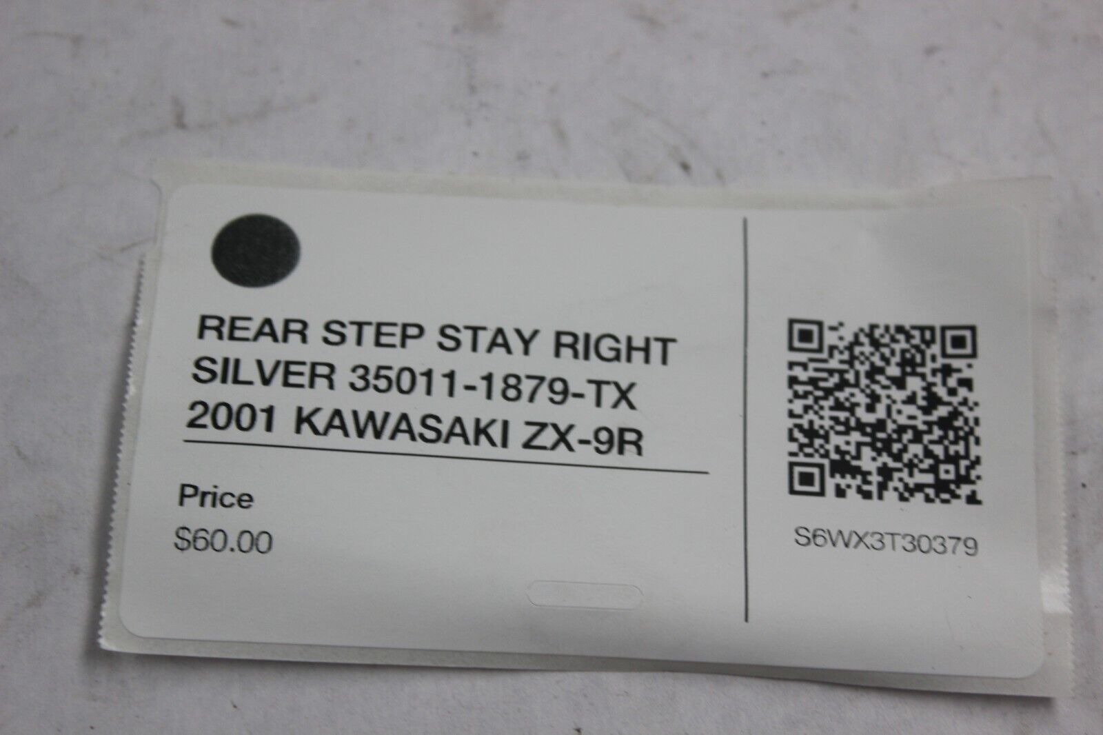 REAR STEP STAY RIGHT SILVER 35011-1879-TX 2001 KAWASAKI ZX-9R