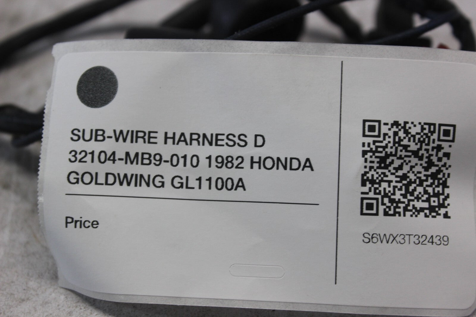 SUB-WIRE HARNESS D 32104-MB9-010 1982 HONDA GOLDWING GL1100A
