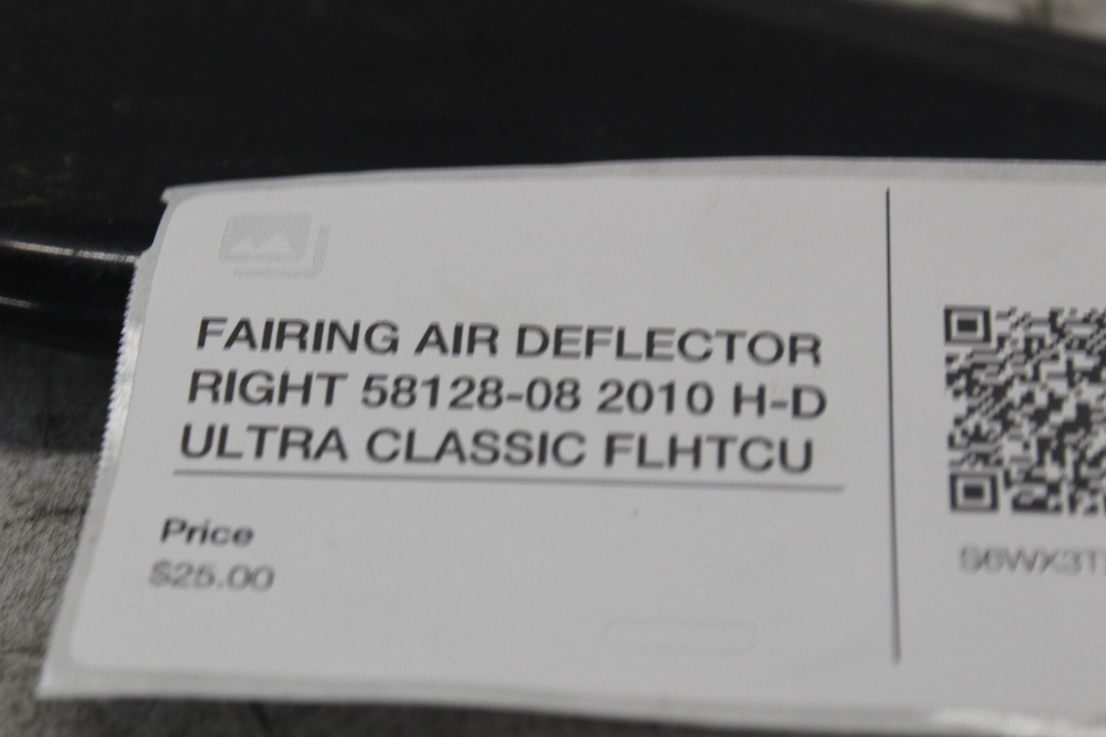 FAIRING AIR DEFLECTOR RIGHT 58128-08 2010 H-D ULTRA CLASSIC FLHTCU