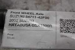 Front WHEEL Axle SUZUKI 54711-42F00 2002 SUZUKI HAYABUSA GSX1300R