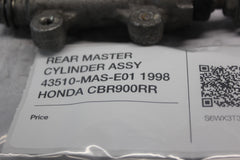 REAR MASTER CYLINDER ASSY 43510-MAS-E01 1998 HONDA CBR900RR