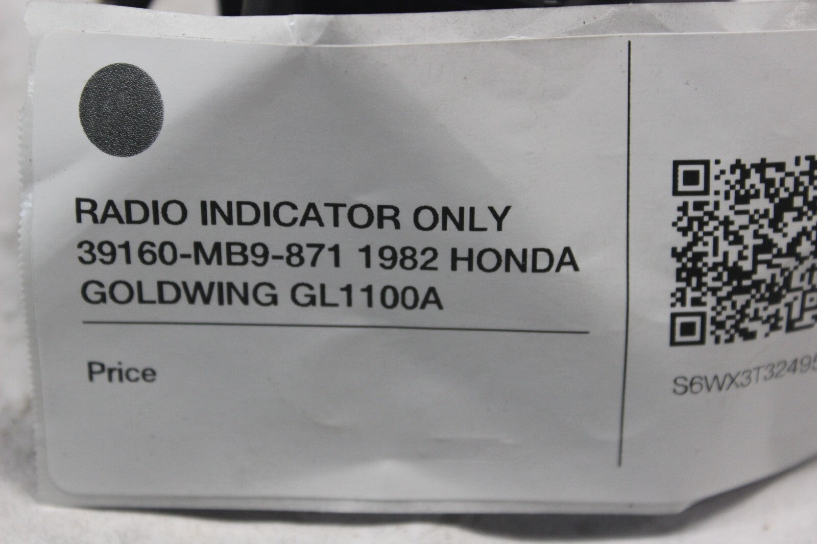 RADIO INDICATOR ONLY 39160-MB9-871 1982 HONDA GOLDWING GL1100A