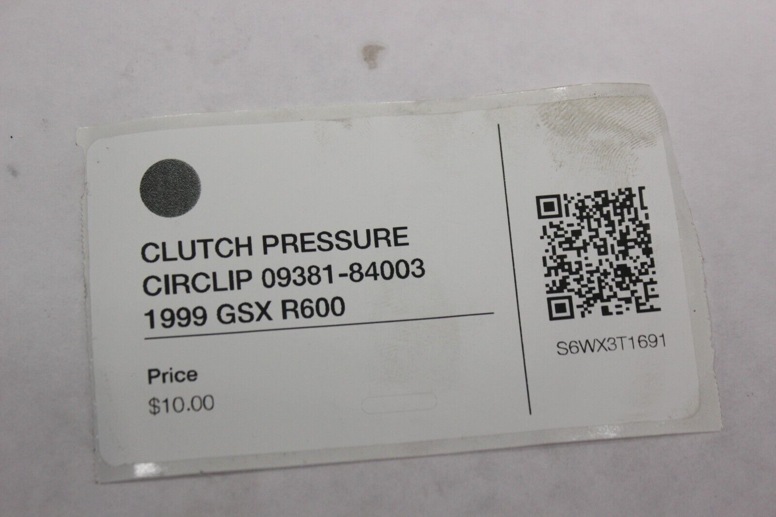 CLUTCH PRESSURE CIRCLIP 09381-84003 1999 GSX R600