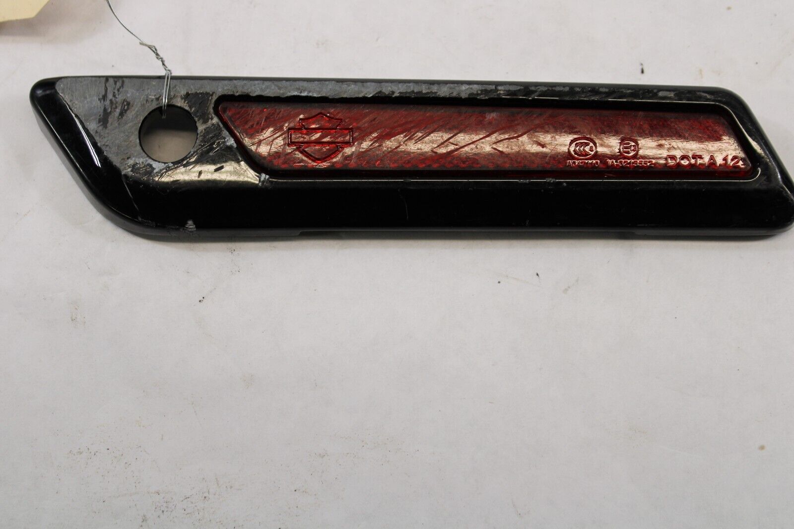 Saddlebag Faceplate Left Black Scratched  Harley Davidson