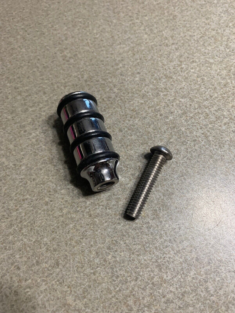 Harley Davidson Chrome Shift Peg (1) Rubber Banding For Slip Resistance