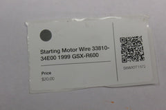 Starting Motor Wire 33810-34E00 1999 Suzuki GSX-R600
