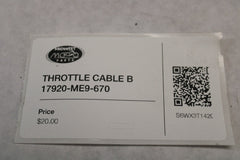THROTTLE CABLE B 17920-ME9-670 1983 Honda VT750C Shadow