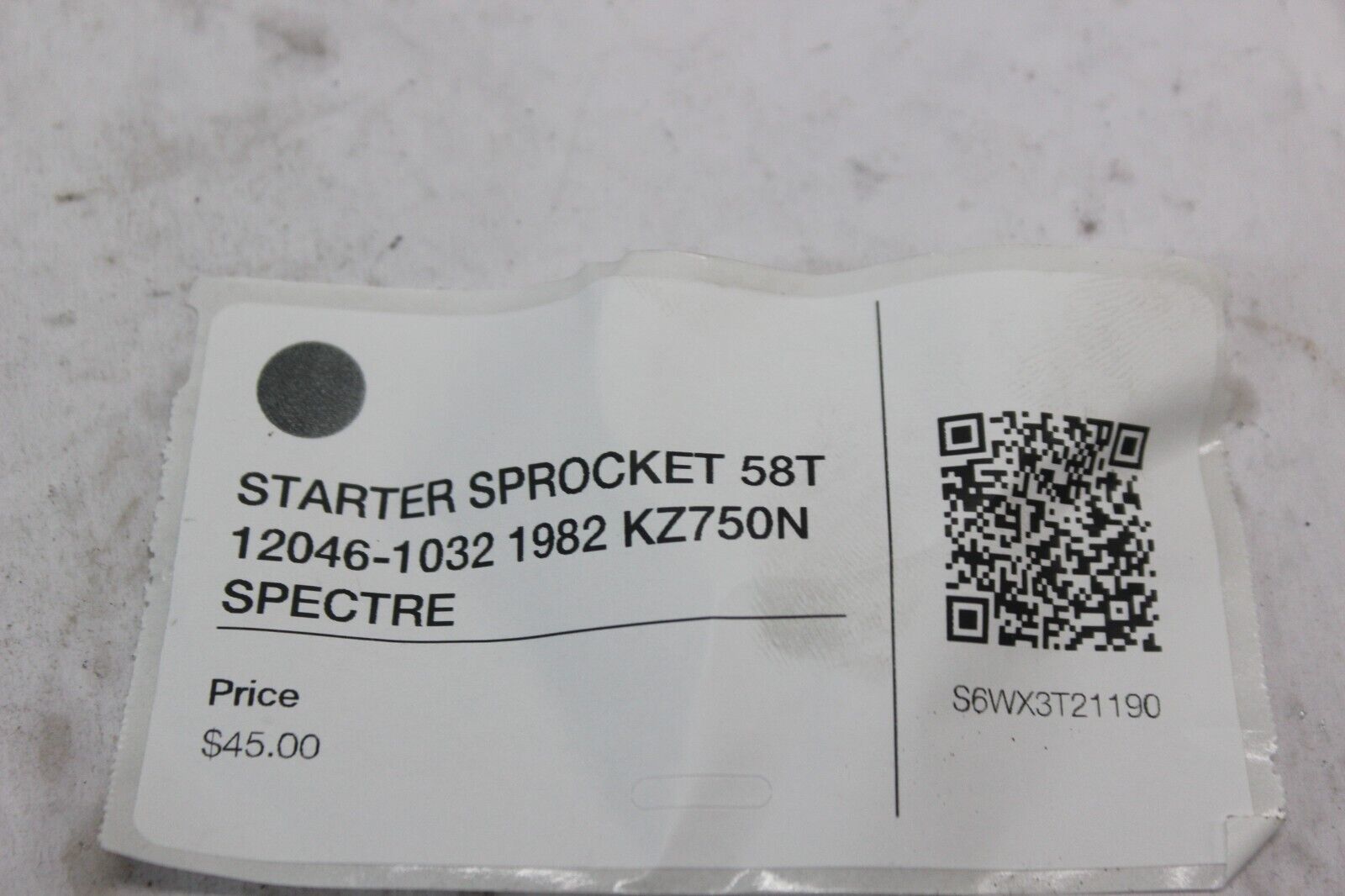 STARTER SPROCKET 58T 12046-1032 1982 KZ750N SPECTRE