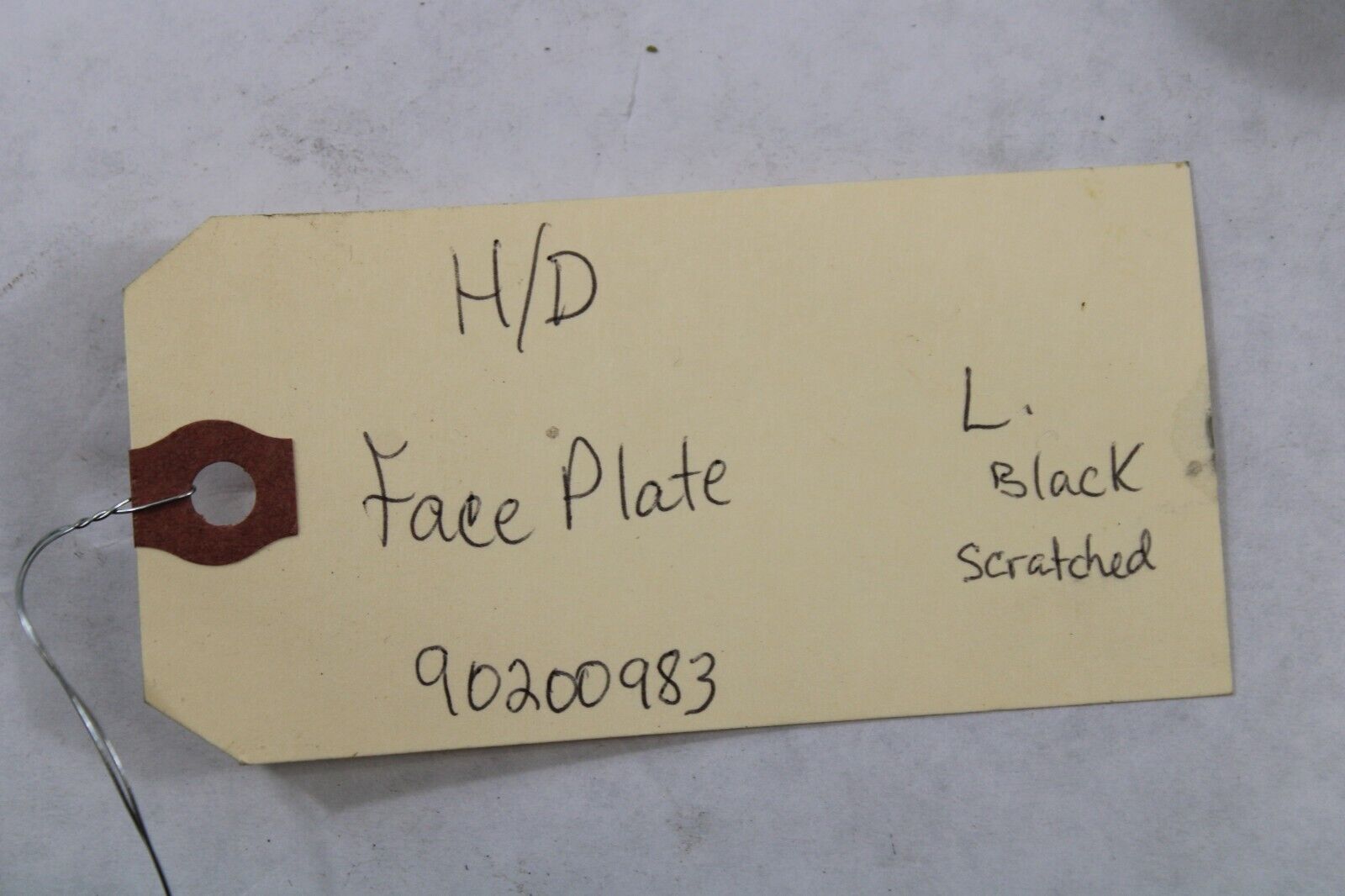 Saddlebag Faceplate Left Black Scratched  Harley Davidson