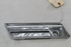OEM Harley Davidson LEFT Chrome Saddlebag Faceplate 2002 Ultra Luxury Blue