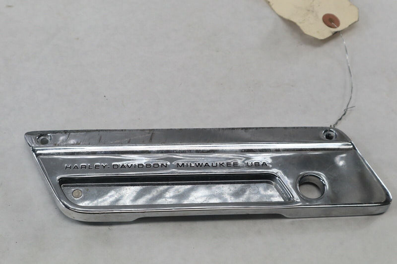 OEM Harley Davidson LEFT Chrome Saddlebag Faceplate 2002 Ultra Luxury Blue