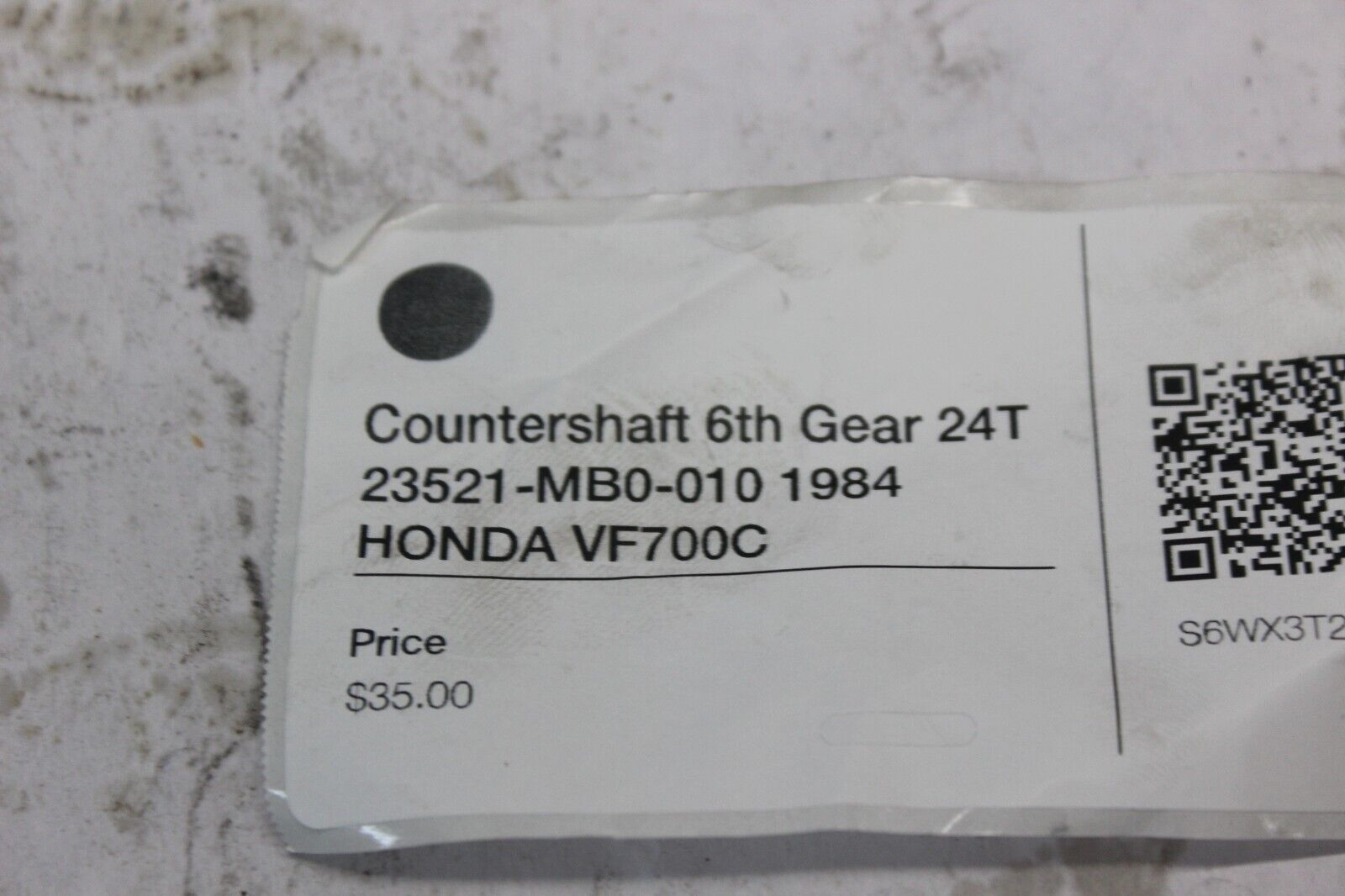 Countershaft 6th Gear 24T 23521-MB0-010 1984 HONDA VF700C