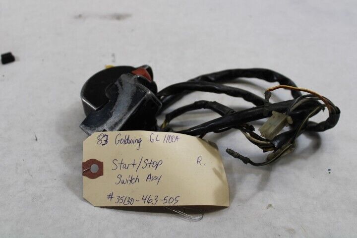 Start/Stop Switch Harness RIGHT 35130-463-505 1983 Honda Goldwing GL1100
