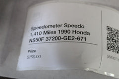 Speedometer Speedo 1,410 Miles 1990 Honda NS50F 37200-GE2-671
