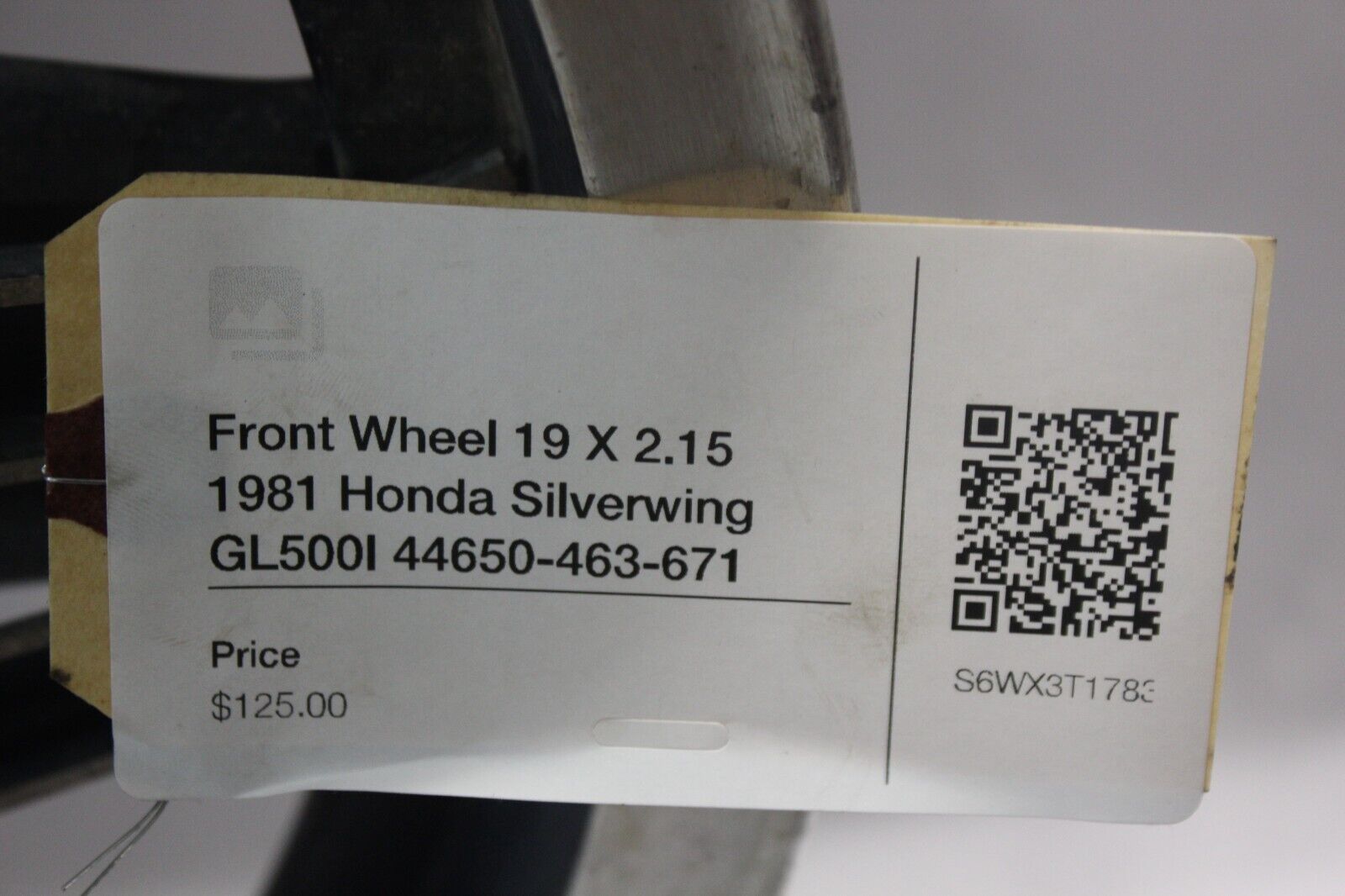 Front Wheel 19 X 2.15 1982 Honda Silverwing GL500I 44650-463-671