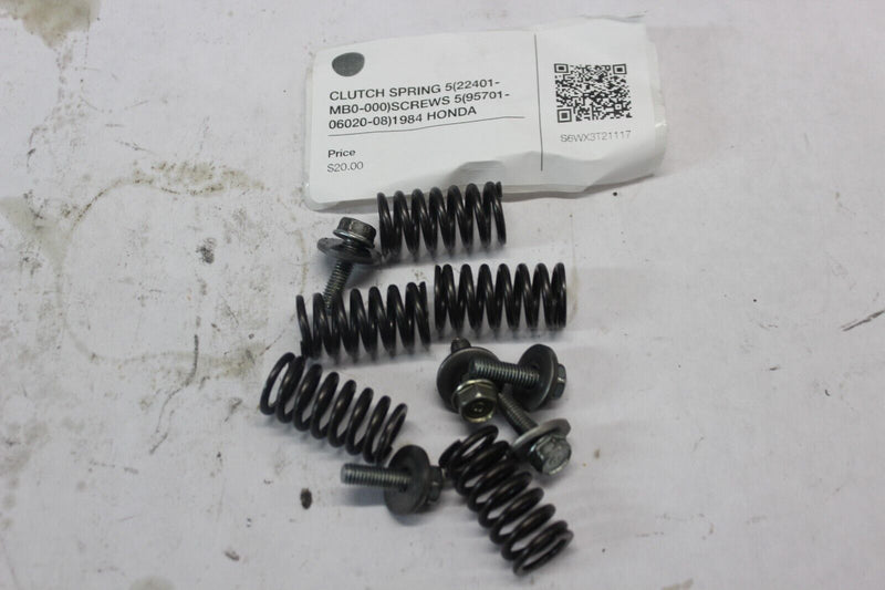 CLUTCH SPRING (5) 22401-MB0-000 SCREWS (5) 1984 HONDA VF700C