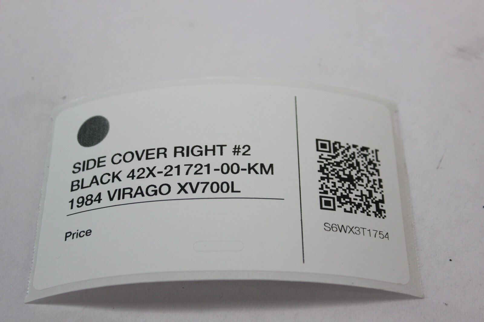 SIDE COVER RIGHT #2 BLACK 42X-21721-00-KM 1984 Yamaha VIRAGO XV700L