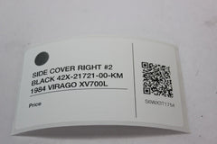 SIDE COVER RIGHT #2 BLACK 42X-21721-00-KM 1984 Yamaha VIRAGO XV700L