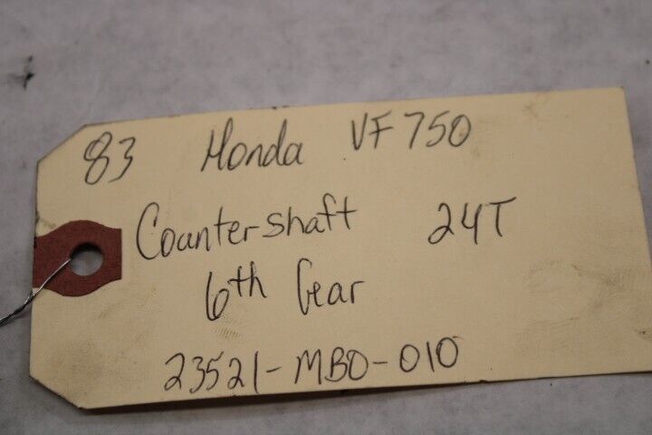 Countershaft 6th Gear 24T 23521-MB0-010 1983 Honda VF750
