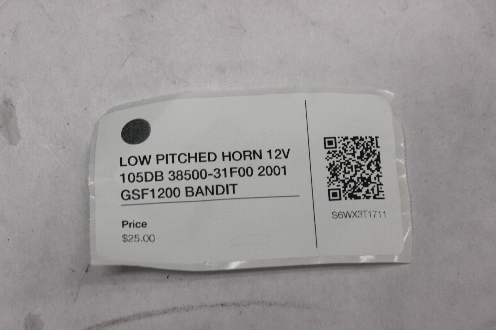 LOW PITCHED HORN 12V 105DB 38500-31F00 2001 GSF1200 SUZUKI BANDIT