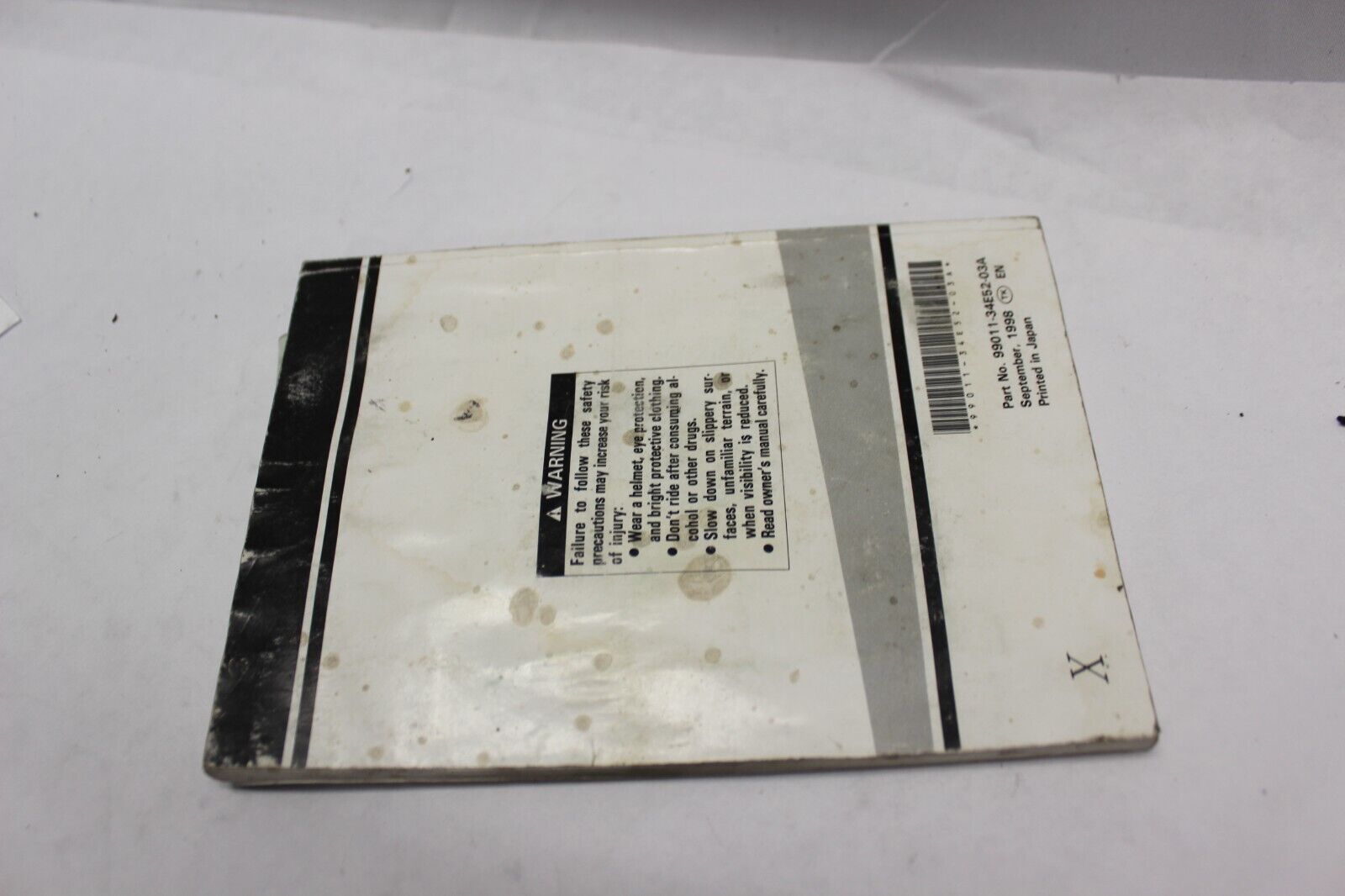 OWNERS MANUAL W/PRACTICE GUIDE 99011-34E52-03A 1999 Suzuki GSX-R600