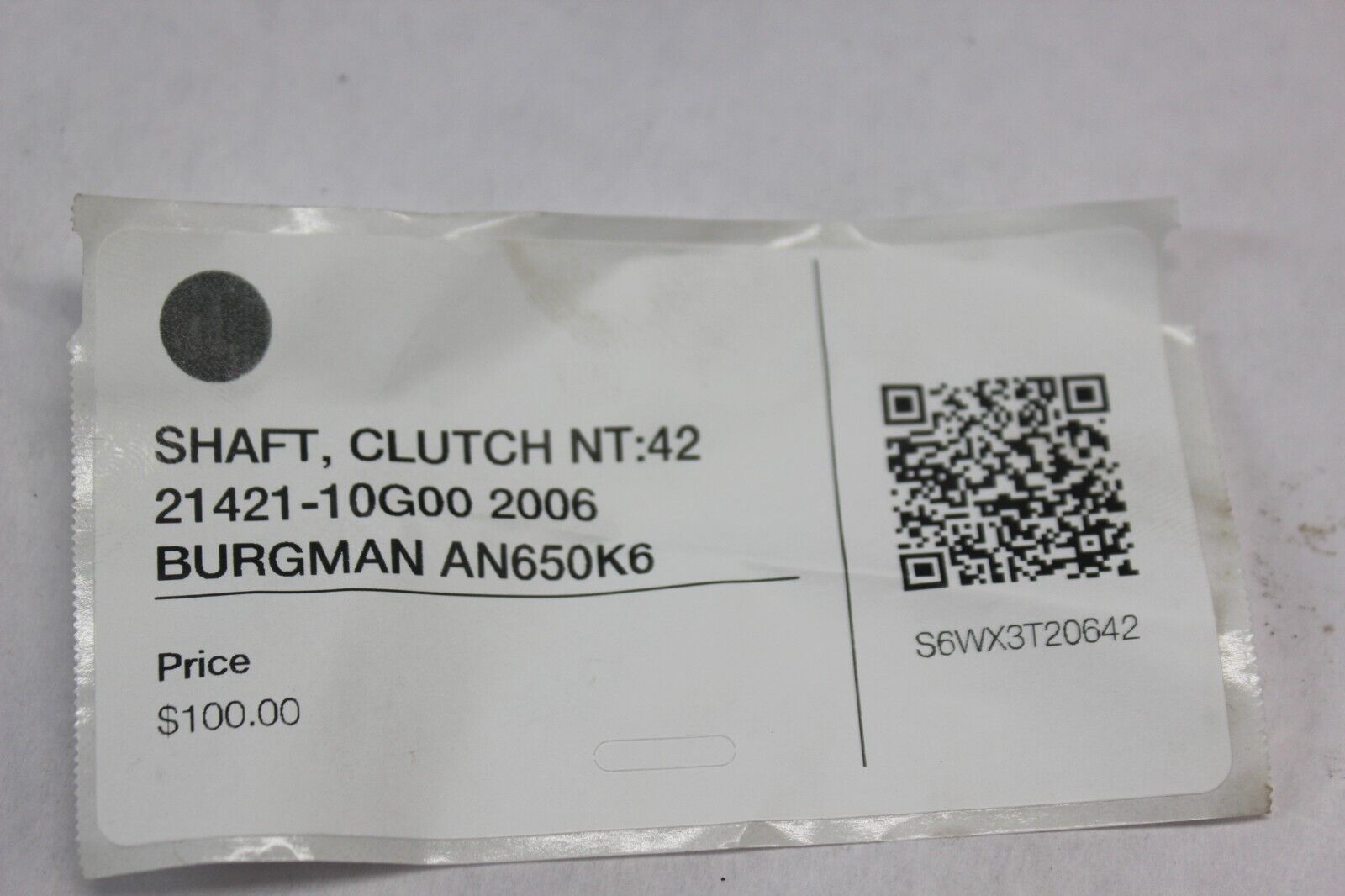 SHAFT, CLUTCH NT:42 21421-10G00 2006 BURGMAN AN650K6