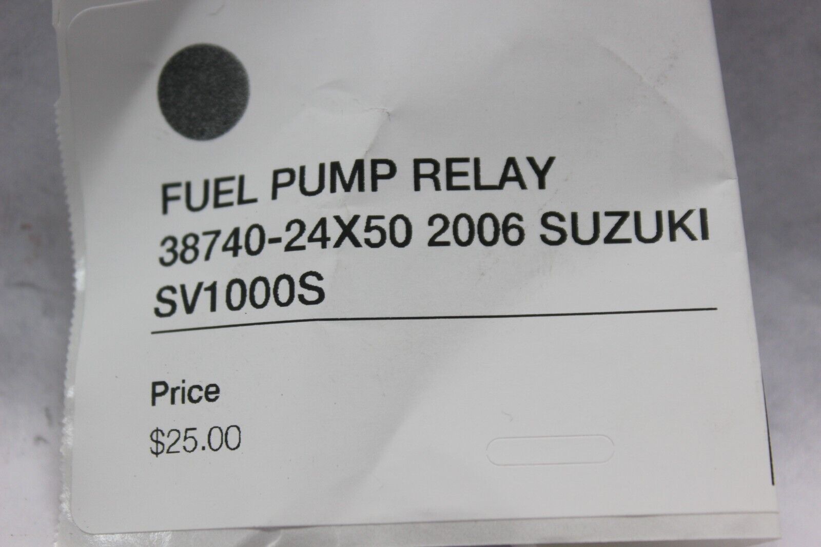 FUEL PUMP RELAY 38740-24X50 2006 SUZUKI SV1000S