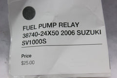 FUEL PUMP RELAY 38740-24X50 2006 SUZUKI SV1000S