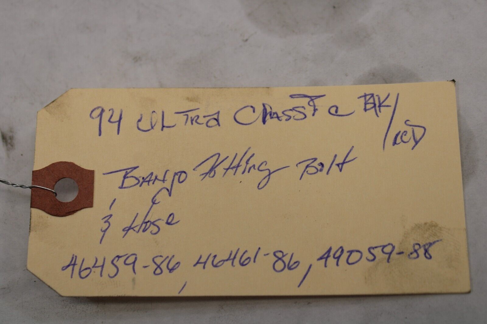 Banjo Fitting, Fitting Bolt, Hose 1994 Harley Davidson Ultra Classic