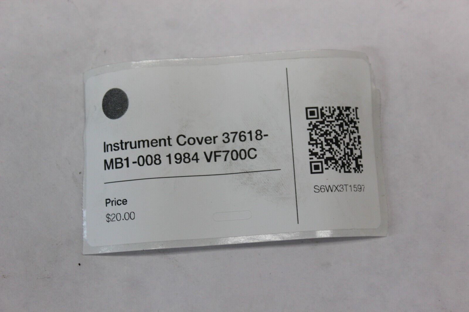 Instrument Cover 37618-MB1-008 1984 Honda VF700C