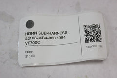 HORN SUB-HARNESS 32106-MB4-000 1984 Honda VF700C