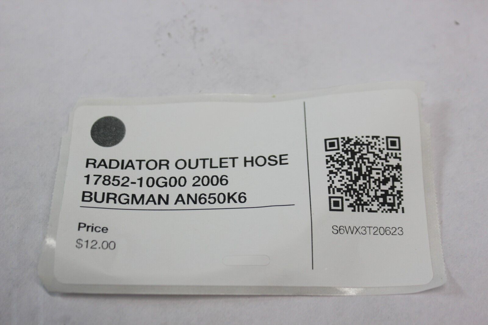 RADIATOR OUTLET HOSE 17852-10G00 2006 BURGMAN AN650K6