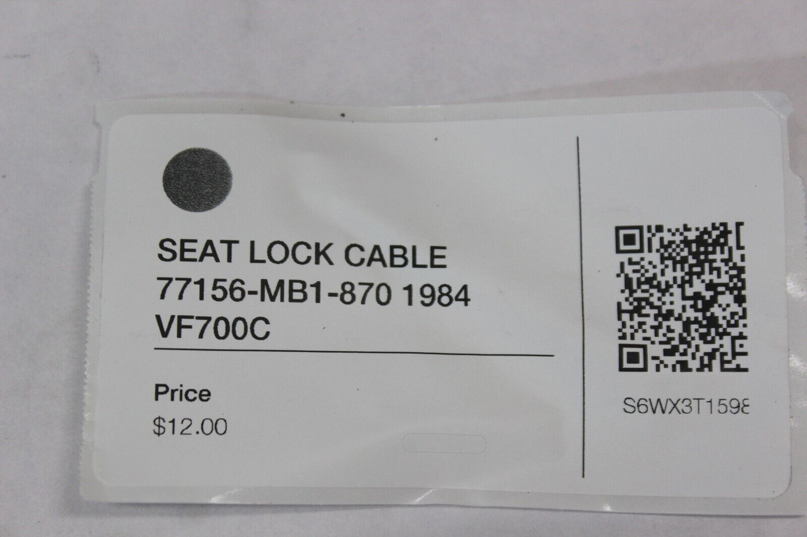 SEAT LOCK CABLE 77156-MB1-870 1984 Honda VF700C
