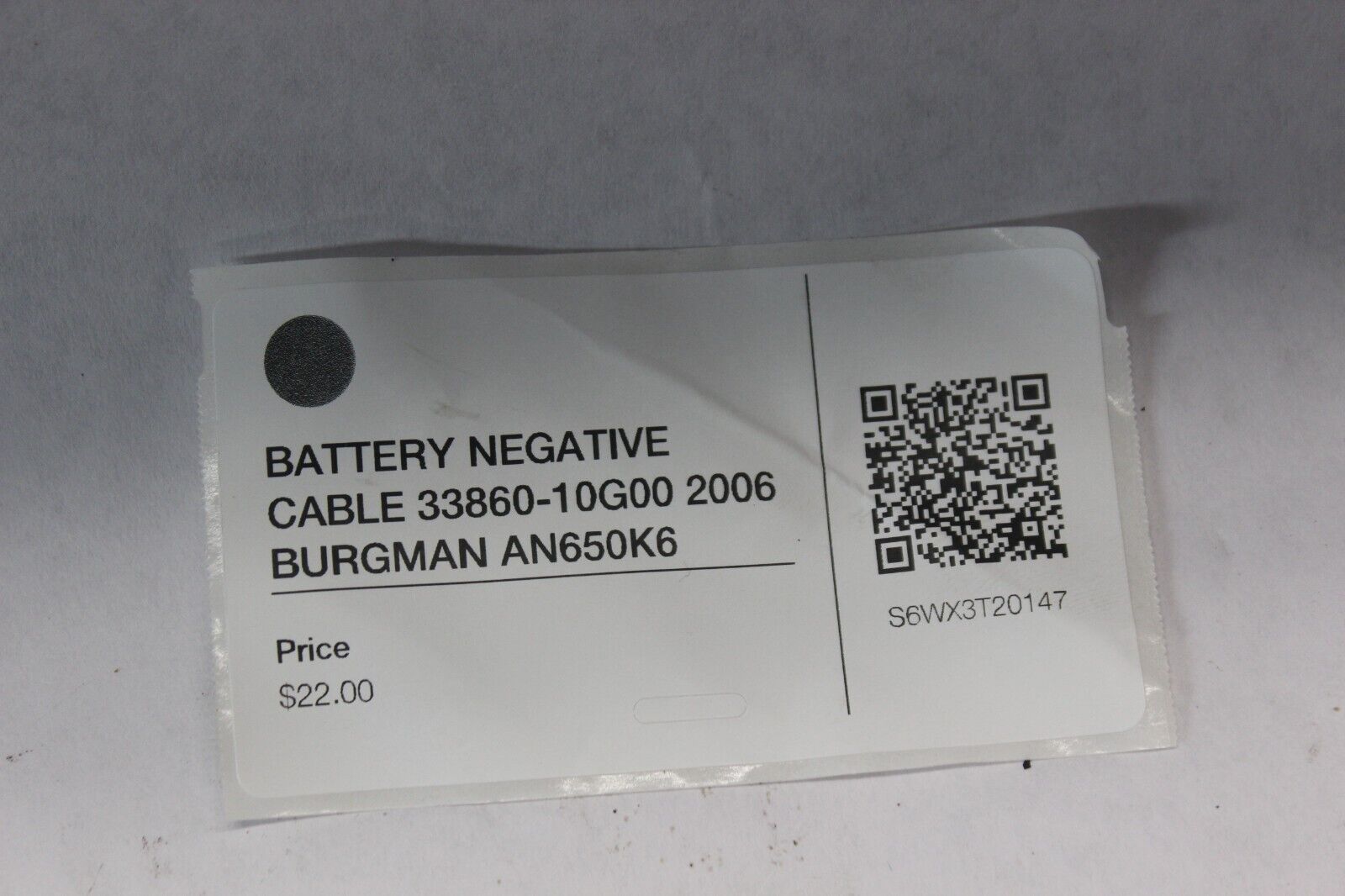 BATTERY NEGATIVE CABLE 33860-10G00 2006 BURGMAN AN650K6
