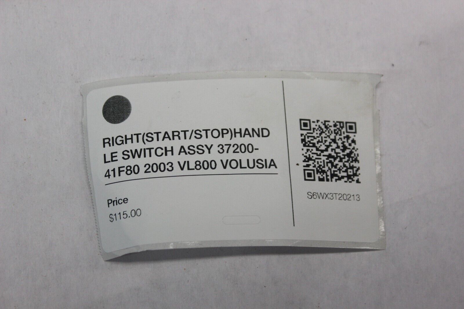 RIGHT (START/STOP) HANDLEBAR SWITCH ASSY 37200-41F80 2003 VL800 VOLUSIA