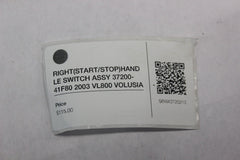 RIGHT (START/STOP) HANDLEBAR SWITCH ASSY 37200-41F80 2003 VL800 VOLUSIA