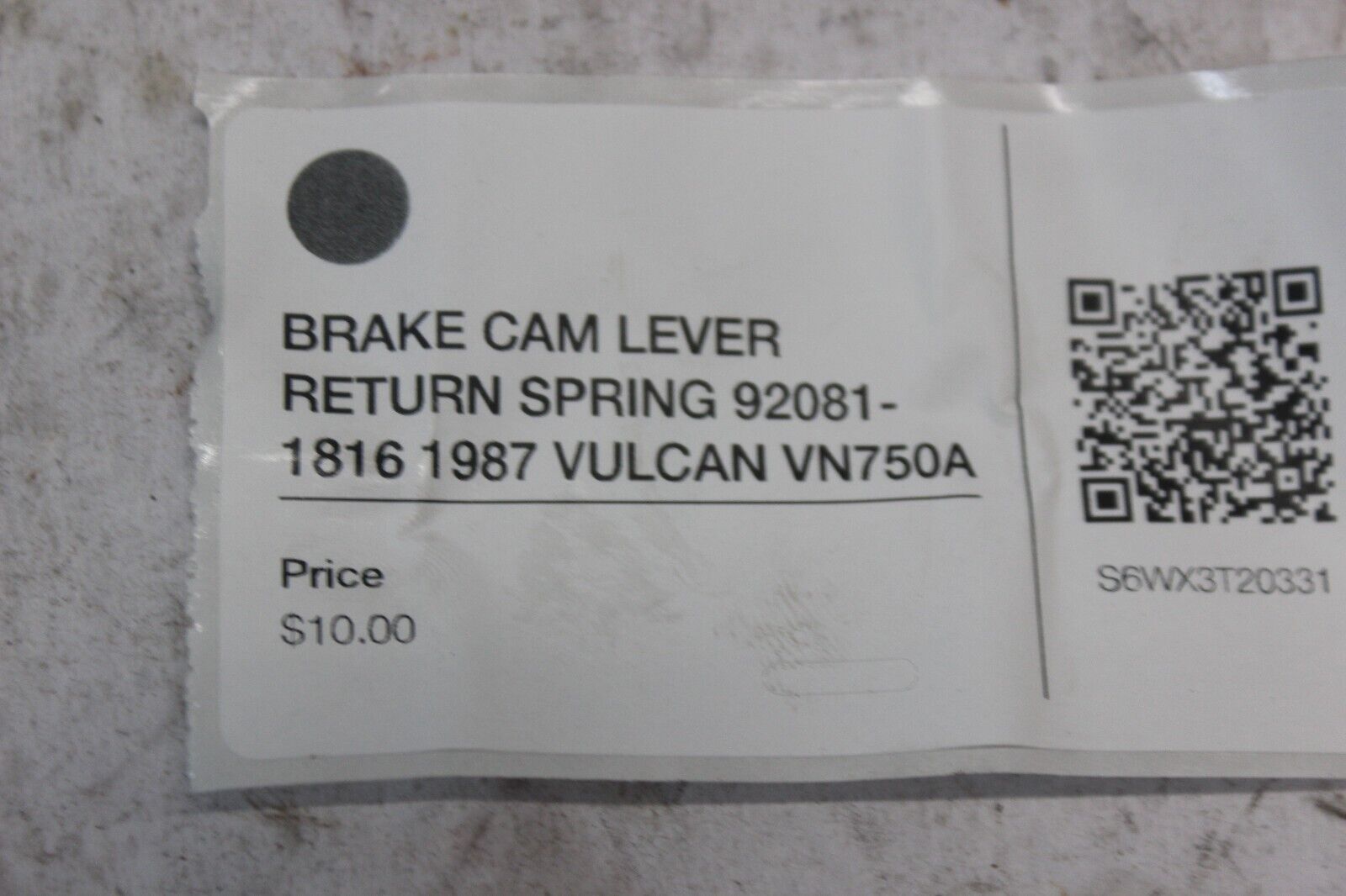 BRAKE CAM LEVER RETURN SPRING 92081-1816 1987 VULCAN VN750A