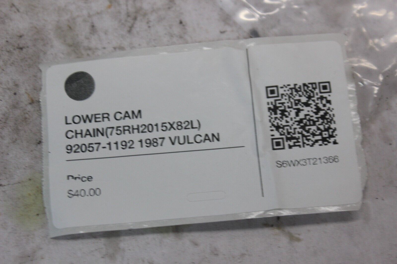 LOWER CAM CHAIN (75RH2015X82L) 92057-1192 1987 VULCAN VN750