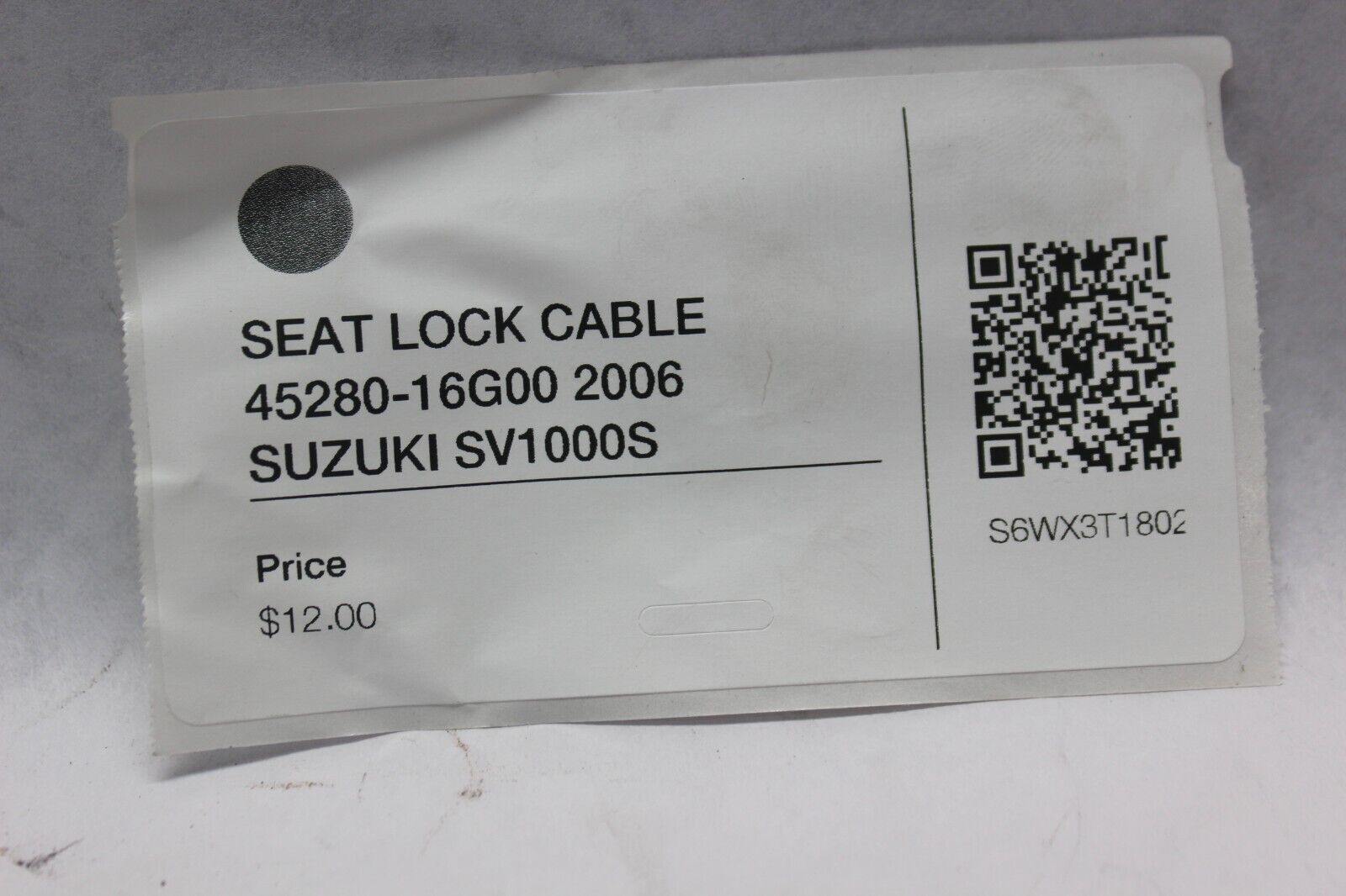 SEAT LOCK CABLE 45280-16G00 2006 SUZUKI SV1000S