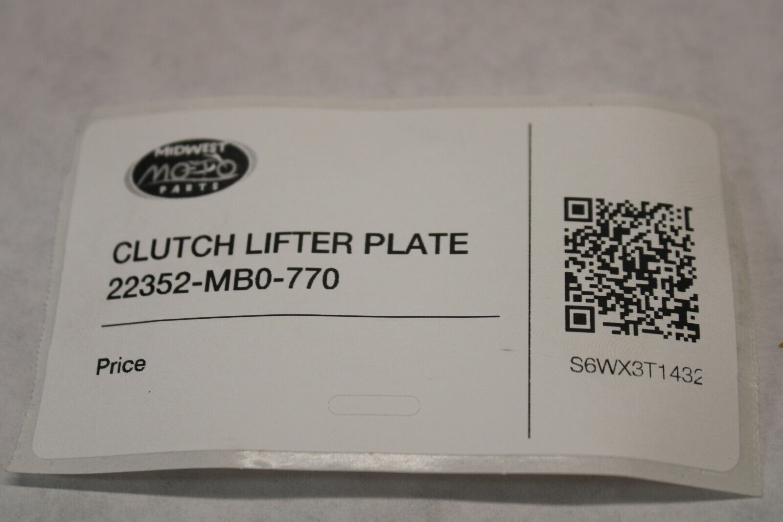 CLUTCH LIFTER PLATE 22352-MB0-770 1983 Honda VT750C Shadow