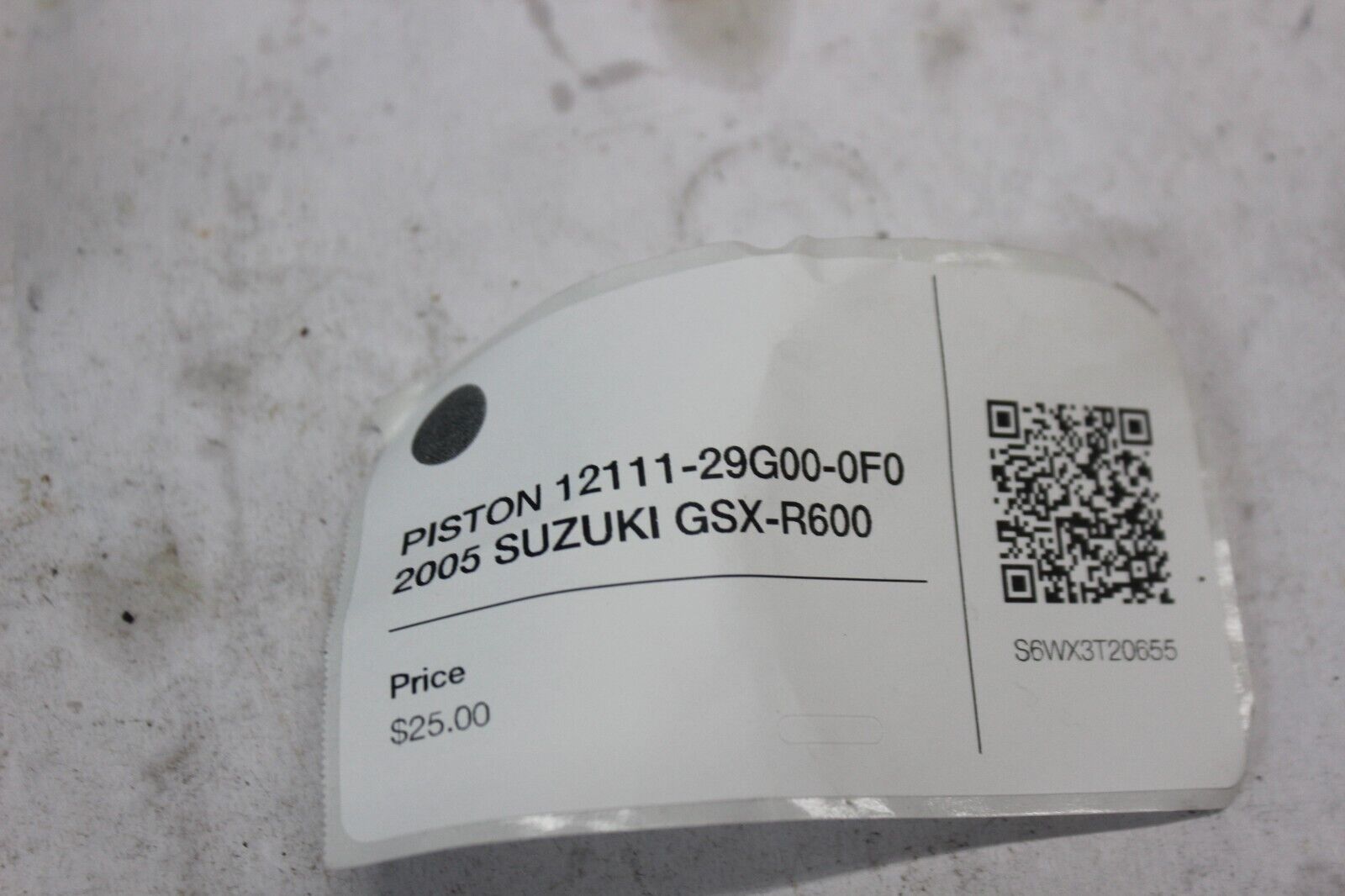 PISTON 12111-29G00-0F0 2005 SUZUKI GSX-R600