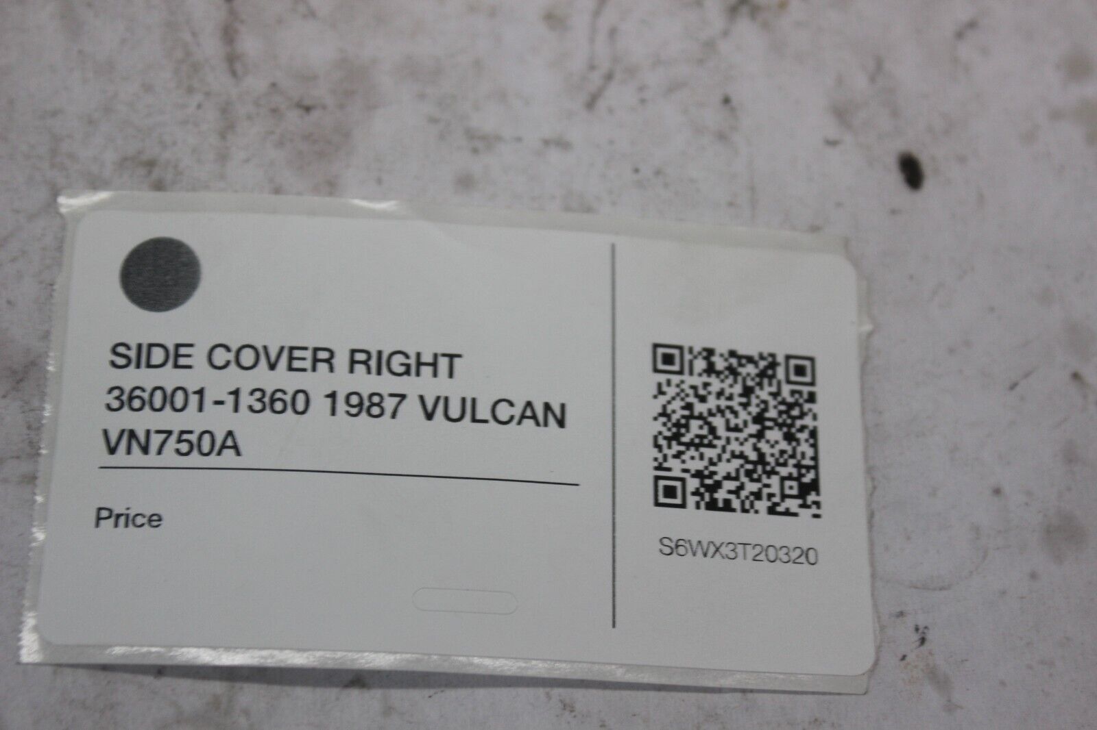 SIDE COVER RIGHT 36001-1360 1987 VULCAN VN750A
